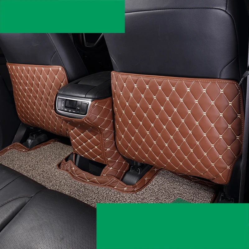 Lsrtw2017 волокна кожи автокресло анти-kick коврик Подлокотник Коврик для toyota highlander 2013 Kluger