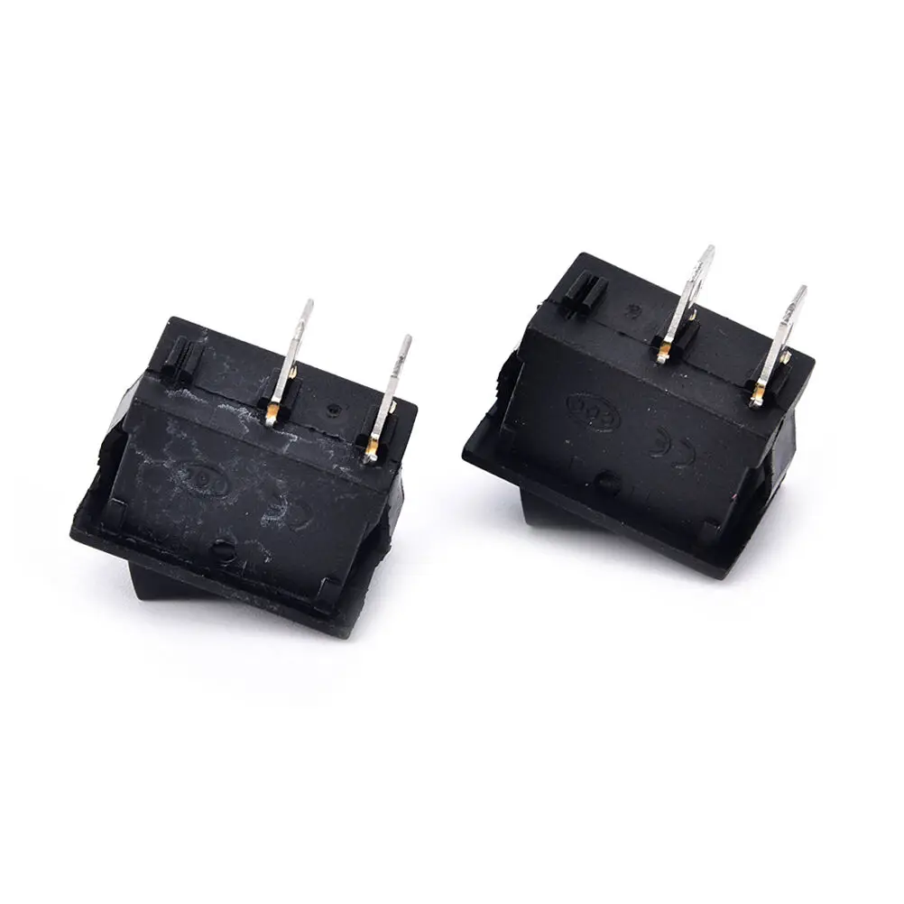 Кнопочный переключатель 10x15 мм SPST 2Pin 3A 250V KCD11 10 шт. кнопочный * 15 черный красный и