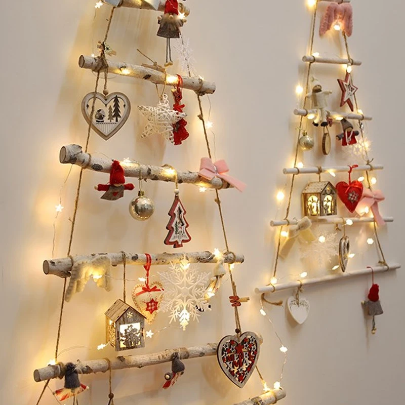 Рождественское дерево бревна подвесное орнамент стены двери украшения торговый