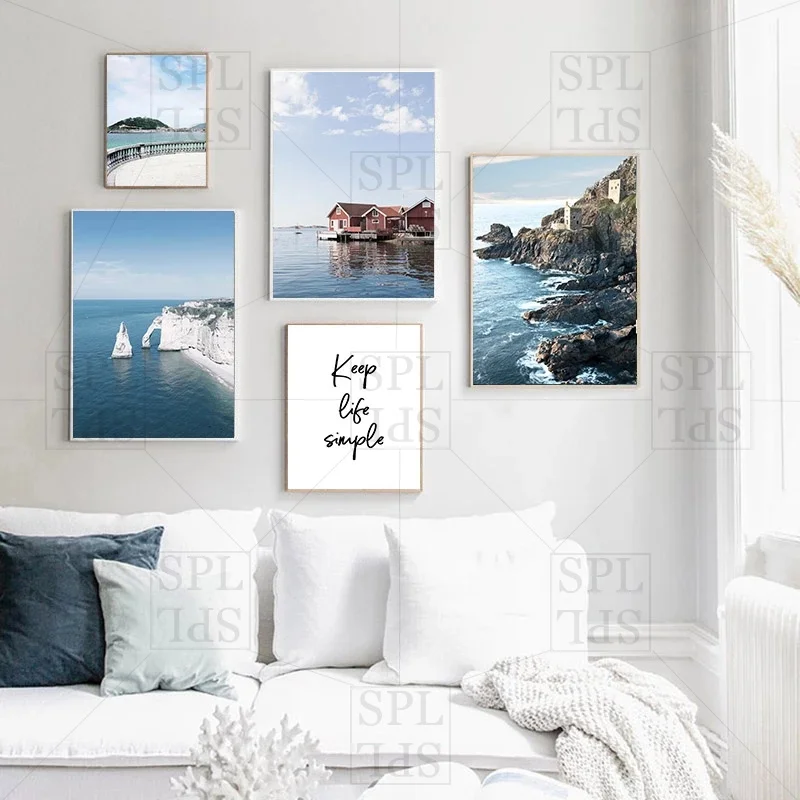 Постеры и принты Морского Пейзажа настенные картины на скале для гостиной