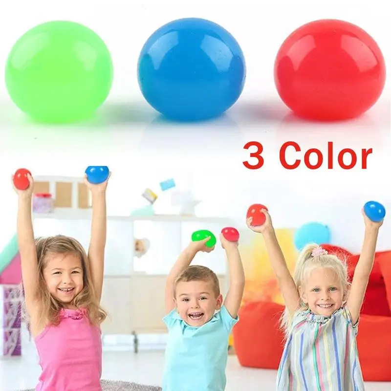 

Tpr Vent Luminous Sticky Wall Ball Children Pinch Music Decompression Toy Adult 5cm Sticky Target Ball