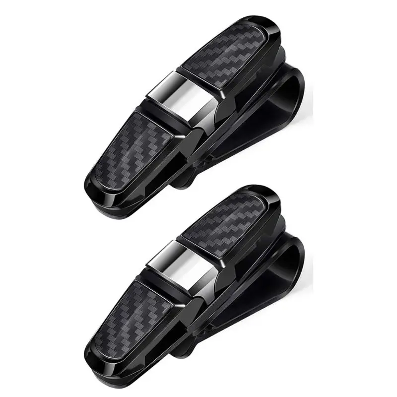 

2pcs Portable Fastener Glasses Holders for Car Sun Visor, Sunglasses Eyeglasses Mount with Ticket Card Clip