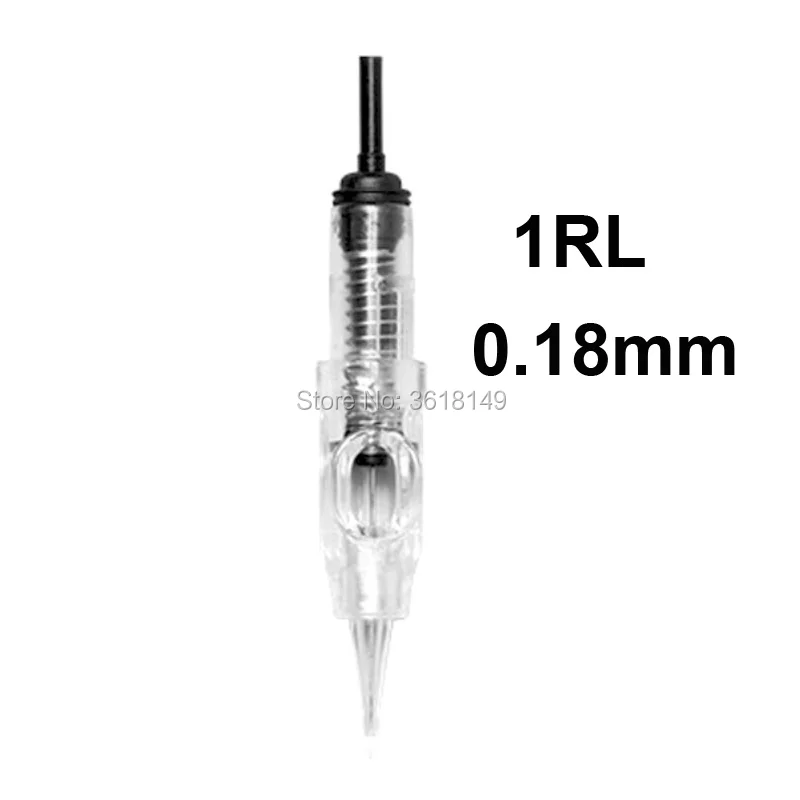 50pcs 0.18mm 1RL Перманентный макияж машина швейцарский мотор для бровь, карандаш для глаз, губы роторная ручка для тату Maquina De Tatuajes tatuagem для 1RL 3R - Цвет: 50pcs 0.18mm 1RL