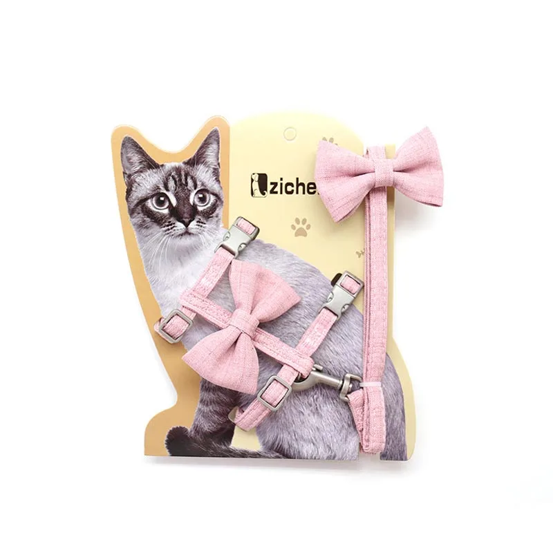 Роскошные милые повязки и поводки для кошек с бантиком Маленькие Средние котят