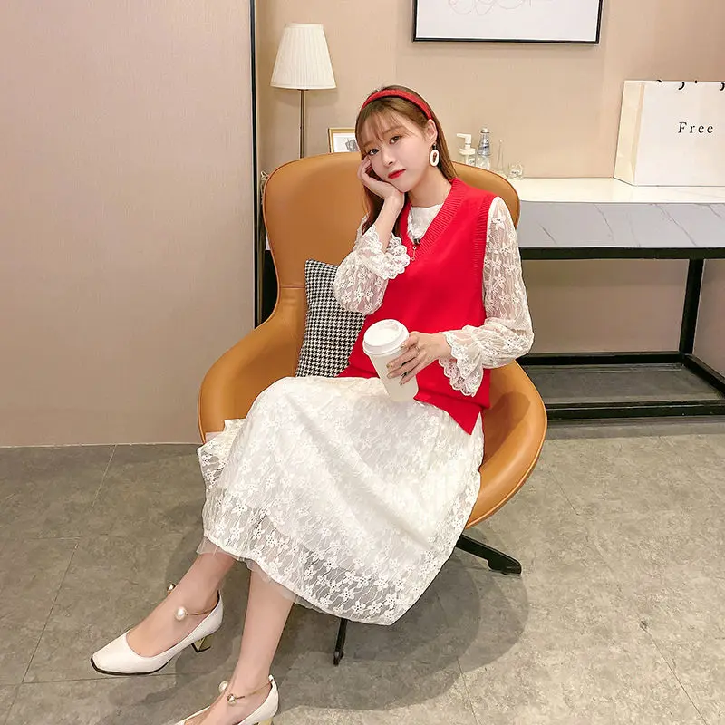 

New style vest fashion casual spring and autumn Korean loose V-neck waistcoat sweater sweater women