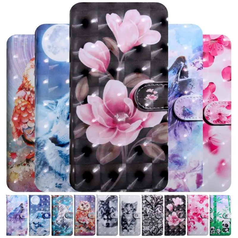 

Flowers Wolf Owl Leather Case For Frame Samsung Galaxy A10 A20E A2 Core A20 A30 A40 A50 A70 M10 S10E S10 Plus Cover DP29G