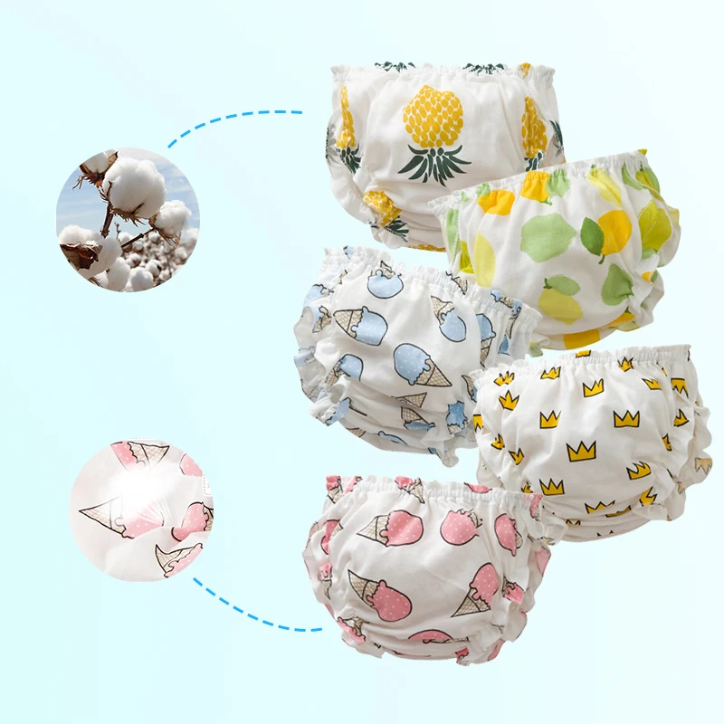 Многоразовые штаны для маленьких мальчиков и девочек хлопковые детские трусики