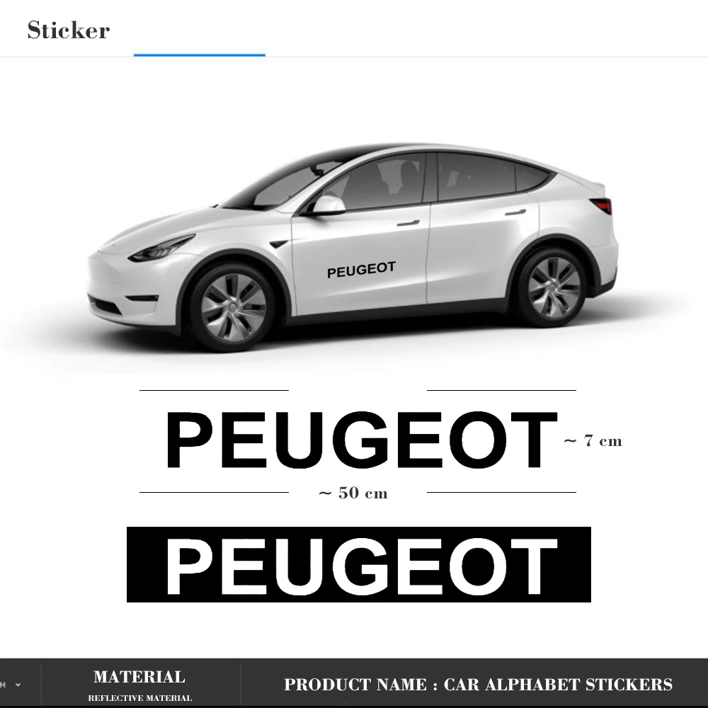 1 шт. Авто Светоотражающие виниловая наклейка Графический письмо личность