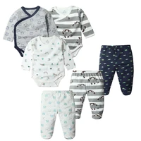 6 pcs lot baby boys girls clothes newborn toddler infant spring autumn cotton baby bodysuits baby pants baby clothing sets