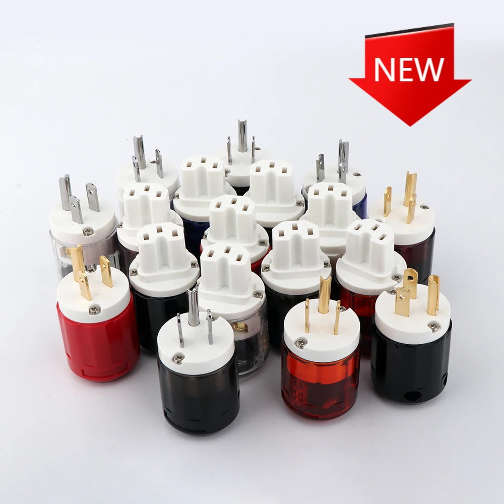 Hi-End hifi US power plug IEC Female connector вилка усилителя мощности звуковых частот DIY сетевой