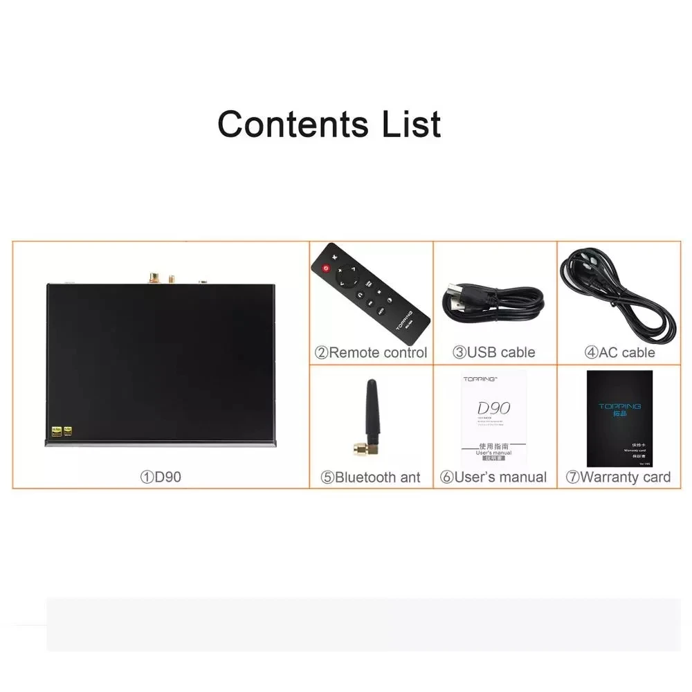 

TOPPING D90 AK4499 AK4118 Full Balanced DAC Bluetooth 5.0 DSD512 Hi-Res Decoder Ultimate Edition