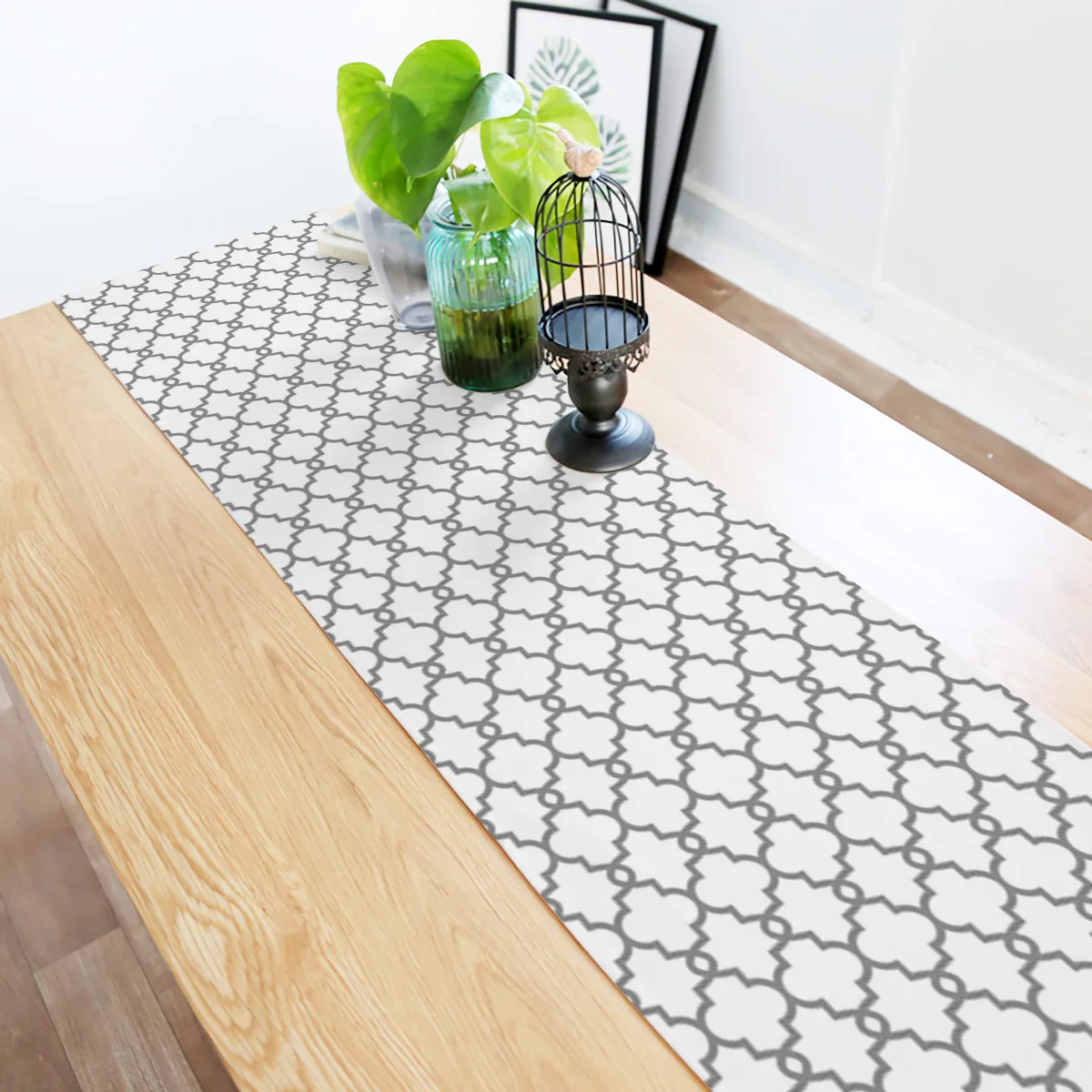 Марокканские белые черные настольные дорожки домашние украшения для семейного