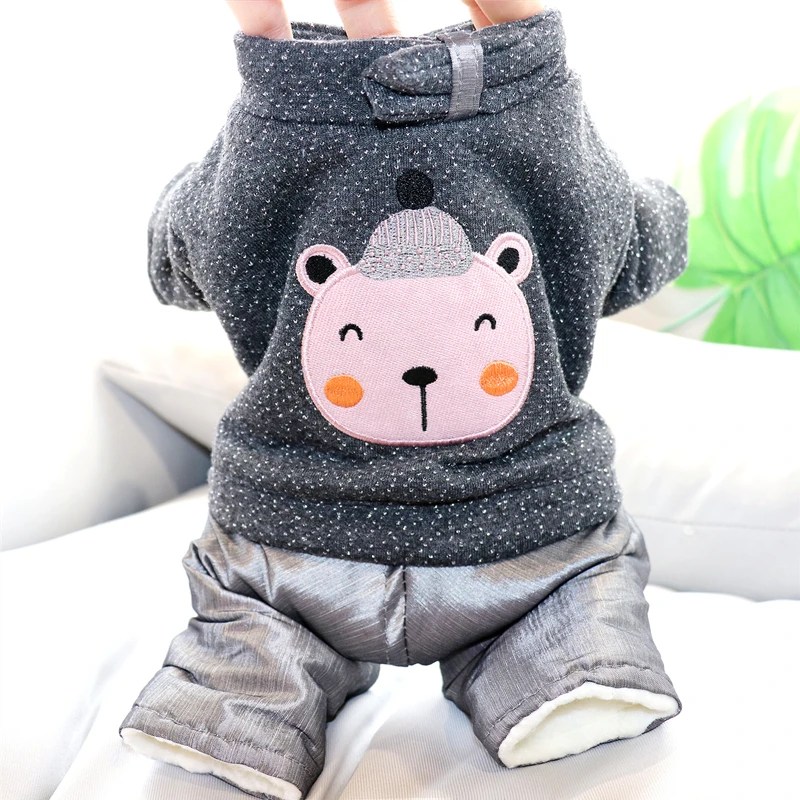 

Winter Dog Pets Clothing Thicken Warm Dog Clothes Jumpsuit Puppy Coat Outfit Yorkshire Pomeranian Poodle Schnauzer Costume XL