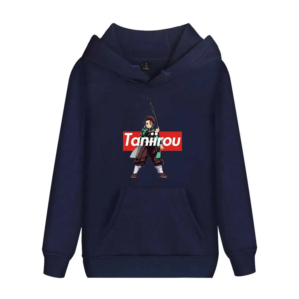 Аниме Demon Slayer пуловер Толстовка для женщин и мужчин Tanjiro Kamado костюм худи Harajuku Kimetsu