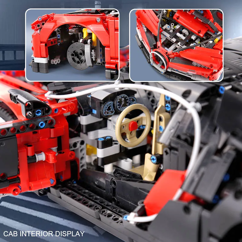 1:10 гоночный автомобиль Bugattied сборный город технические строительные блоки