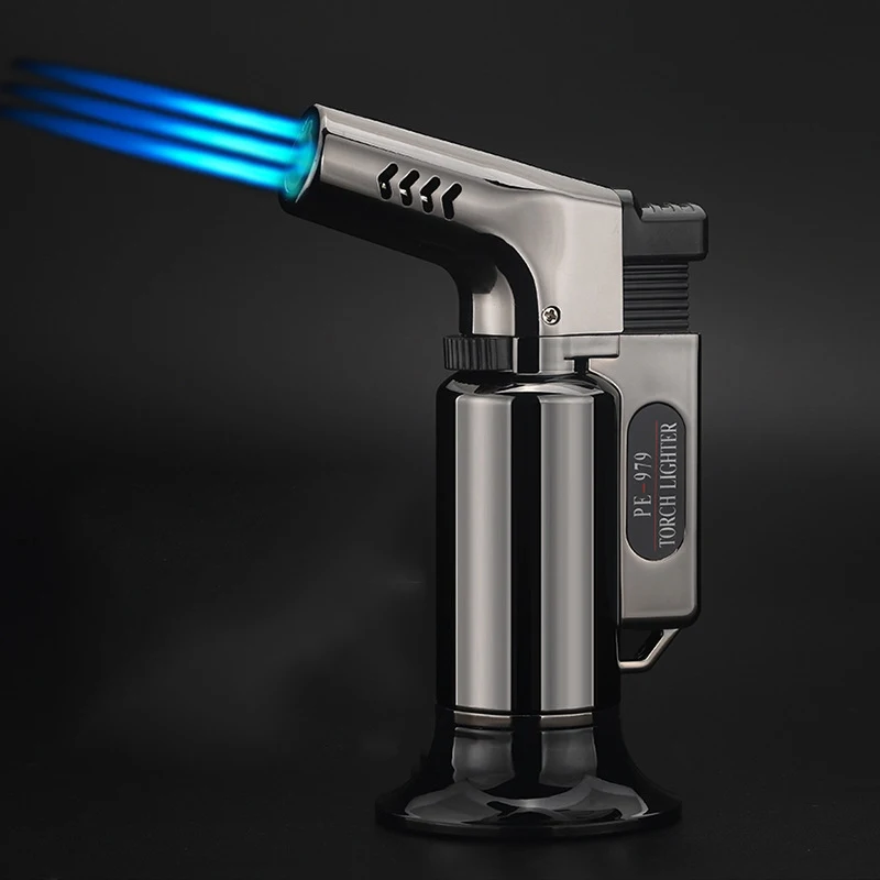 

Big Firepower Blue Flame Creative Spray Gun Welding Torch Metal Lighter Butane Welding Torch Windproof Multifunctional Lighte