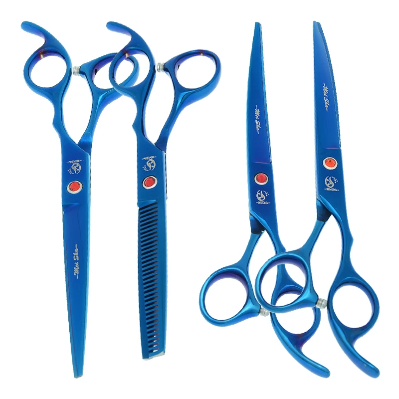

7" Dog Hair Clippers Set Professional Animal Up Down Curved Cutting Scissors Pet Grooming Shears Forceps Thinning Tijeras B0023A