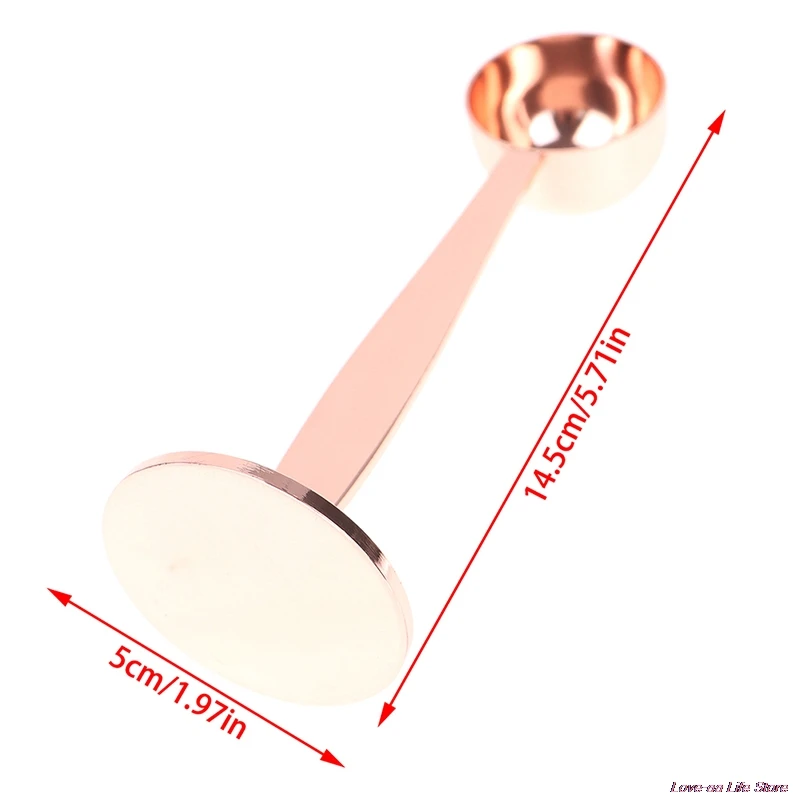 

2 in 1 Stainless Steel Espresso Coffee Tamper Measuring Spoon Scoop With Stand