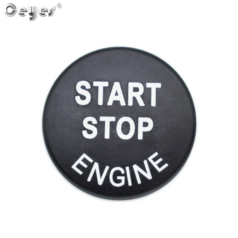 Black Button Cover Ceyes автомобильный Стайлинг наклейка для Nissan Qashqai J11 Note автомобильный двигатель старт стоп переключатель кнопка кольцо зажигания Чехлы бездымный чехол - Название цвета: Black Button Cover