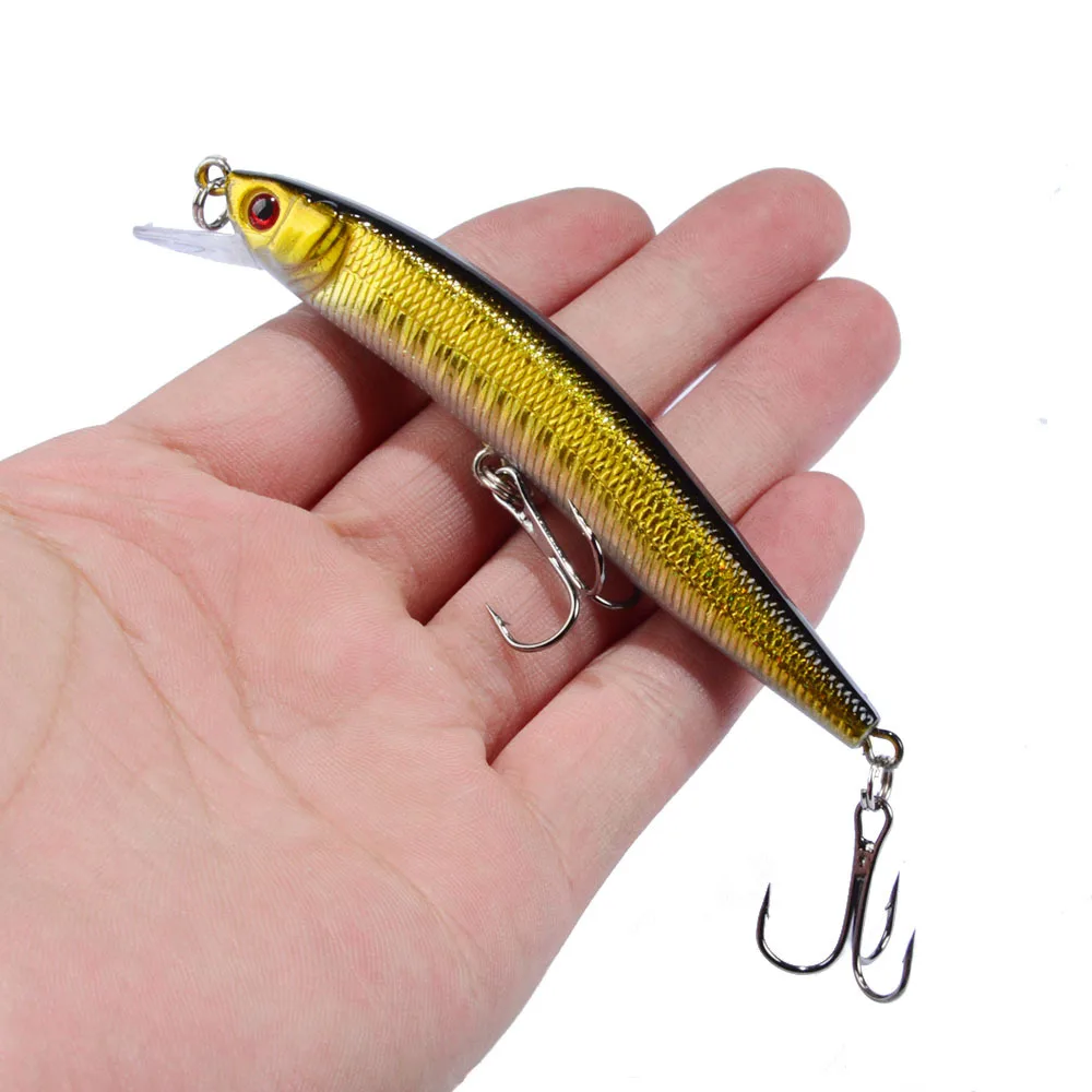 

1PCS 95mm/8g Minnow Fishing Lures 3D Eyes Artificial Hard Bait Pesca Floating Wobbler Crankbaits Carp Bass Tackle Wholesale