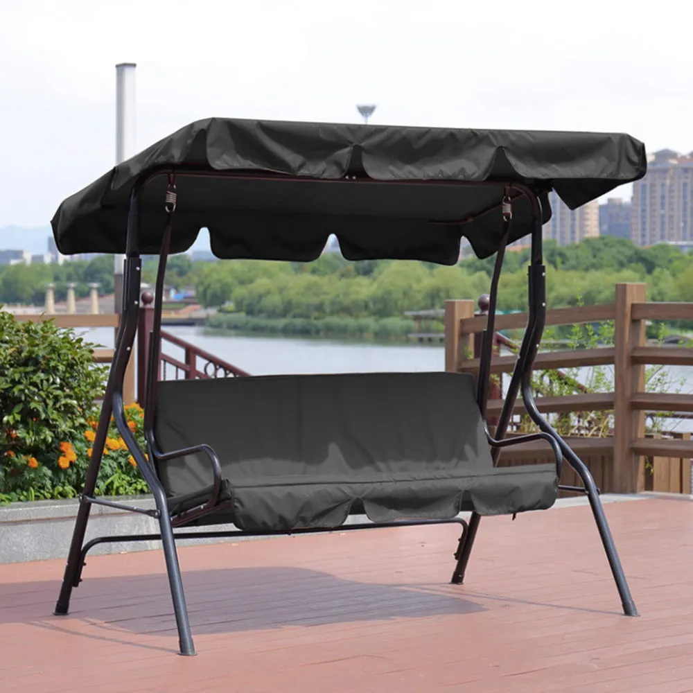 Garden Swing Awning 2/3 Seater Chair Top Cover UV Sun Water Proof Outdoor Hammock Canopy Dustproof Tent Shade Sail |