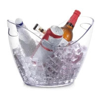8l transparent ice bucket kitchen wine champagne beer bottle container holder bottle container holder