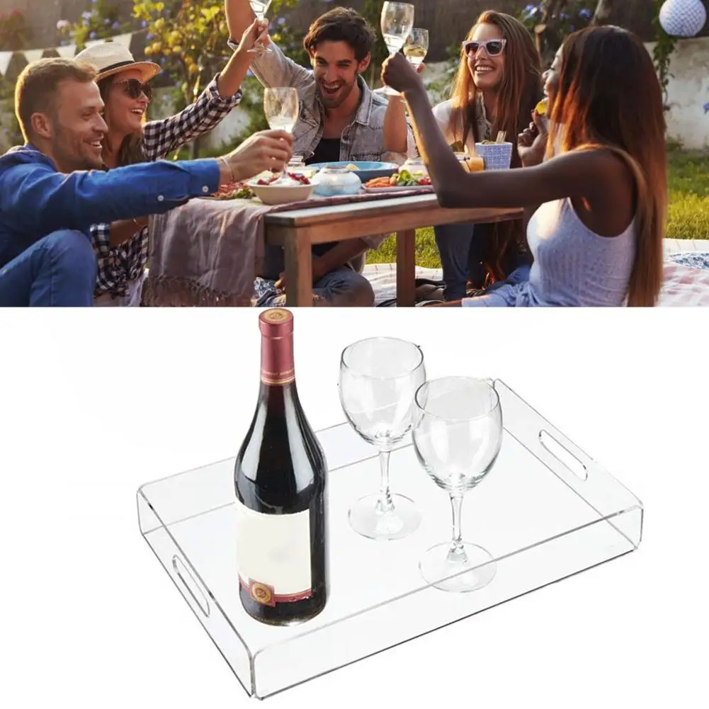 Кухонный акриловый поднос для чая и журнальный столик завтрака Ясный Акриловый