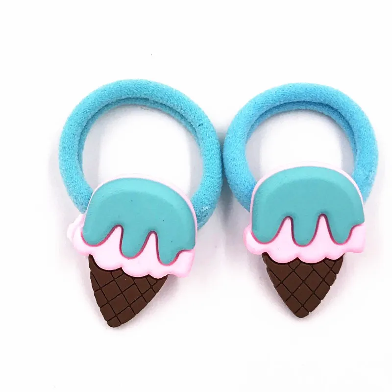2-шт./набор эластичные резинки для волос со милыми карикатурными изображениями мороженого, Луны, кота-моряка Луны, иконки "Сейлор Мун", торта из ПВХ, головные уборы из нейлона с резиновыми веревками, аксессуары.