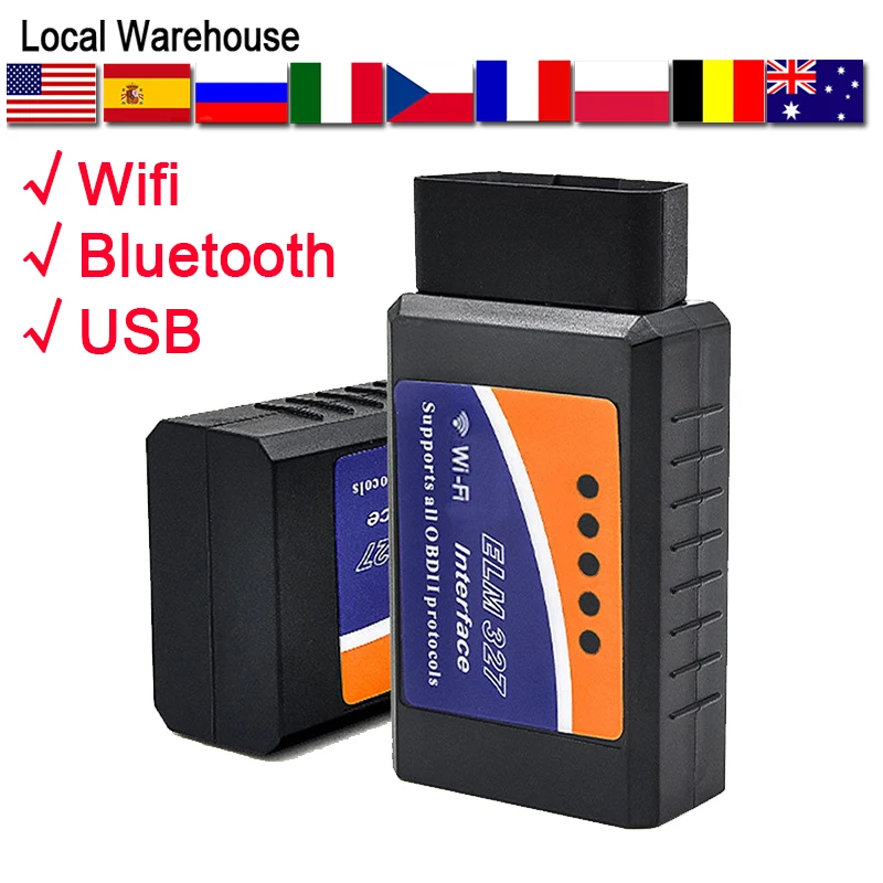 Bluetooth eml327 obd obdii odb2 v2 elm327 Переключатель адаптер интерфейса Wi Fi ford scan carly vgate