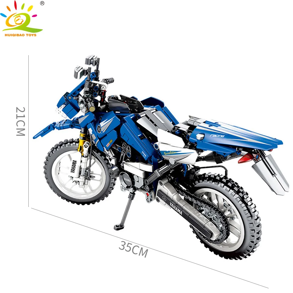 Игрушки 799 шт. пикапов мотоцикл строительные блоки город Скорость DIY мото