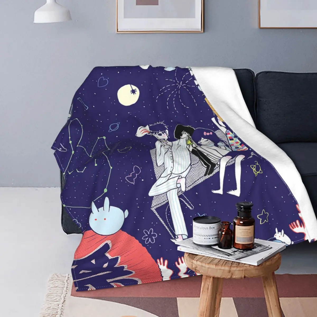 

Трикотажное одеяло с базиликом Sunny, фланелевое одеяло Omori, украшение для спальни, дивана, сверхмягкое теплое покрывало