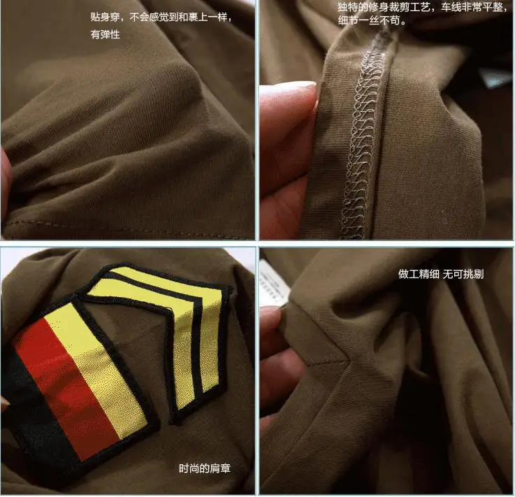 

HongMiao 2021 Mens Clothing Casual Short Sleeve Sport T Shirt Men Military Style Shirt Slim Running T-shirt Armband M-5XL