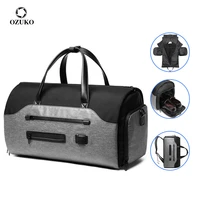ozuko brand men bag multifunction suit storage travel bag large capacity luggage handbag male waterproof duffel bag shoes pocket