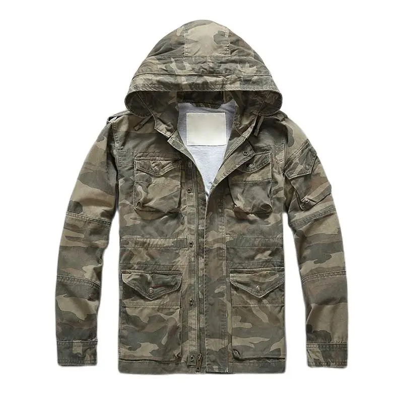 

Outdoor Camouflage Jacket Men Casual Military Style Hooded Jacket and Coat Fashion Windbreaker Army Cardigan Man Clothing