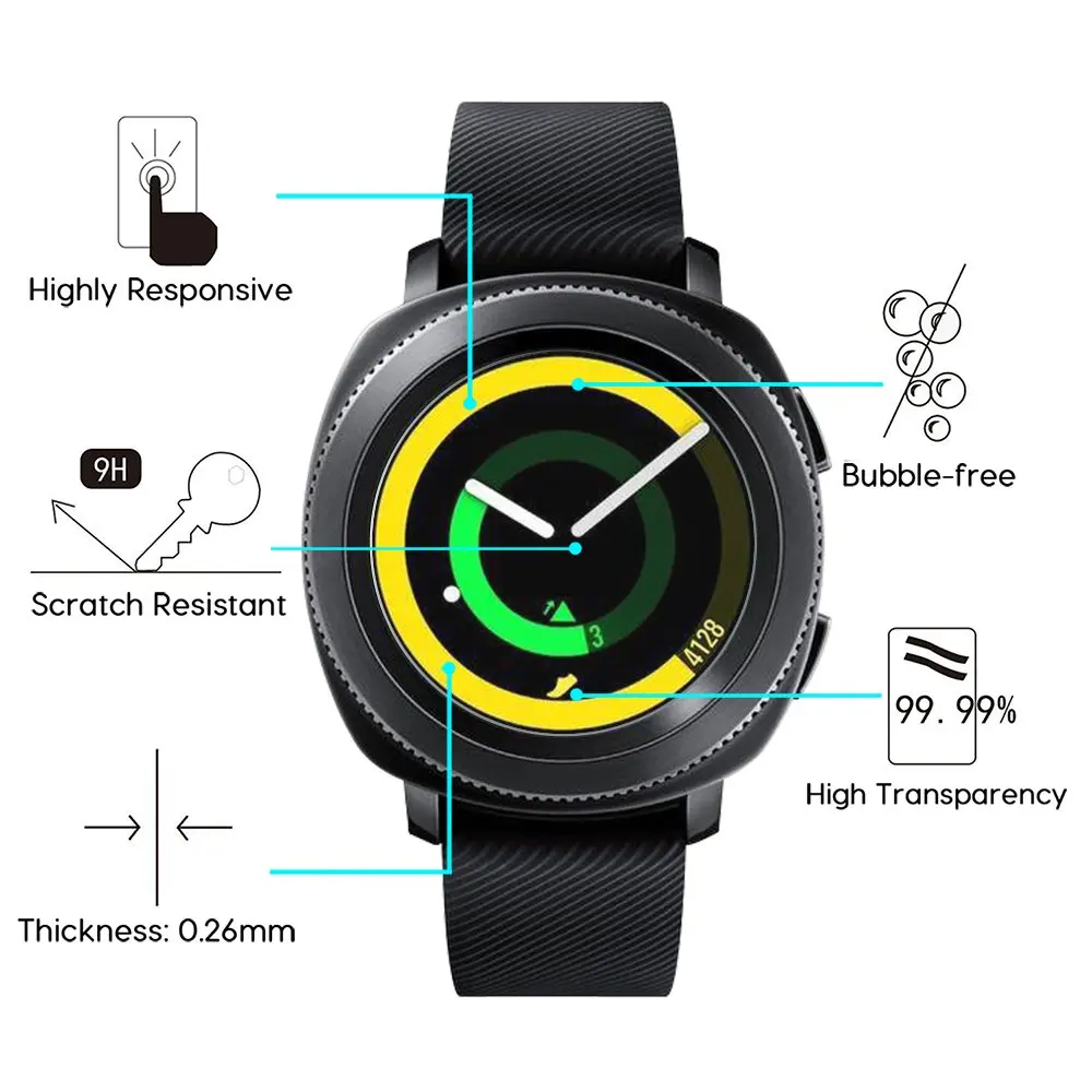 Защитная крышка для samsung gear S3 Frontier защитная пленка Защита для samsung Galaxy Watch 42 мм 46 мм экран из закаленного стекла
