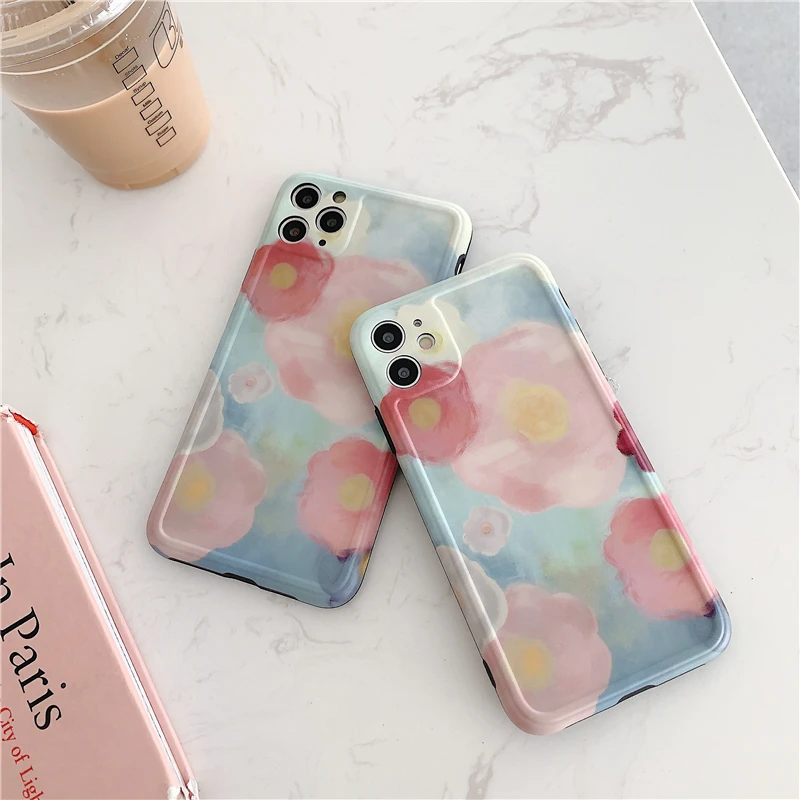 Винтажный чехол GlamPhoneCase для телефона с рисунком маслом iPhoneSE 2 11Pro/Max X XS Max XR мягкий