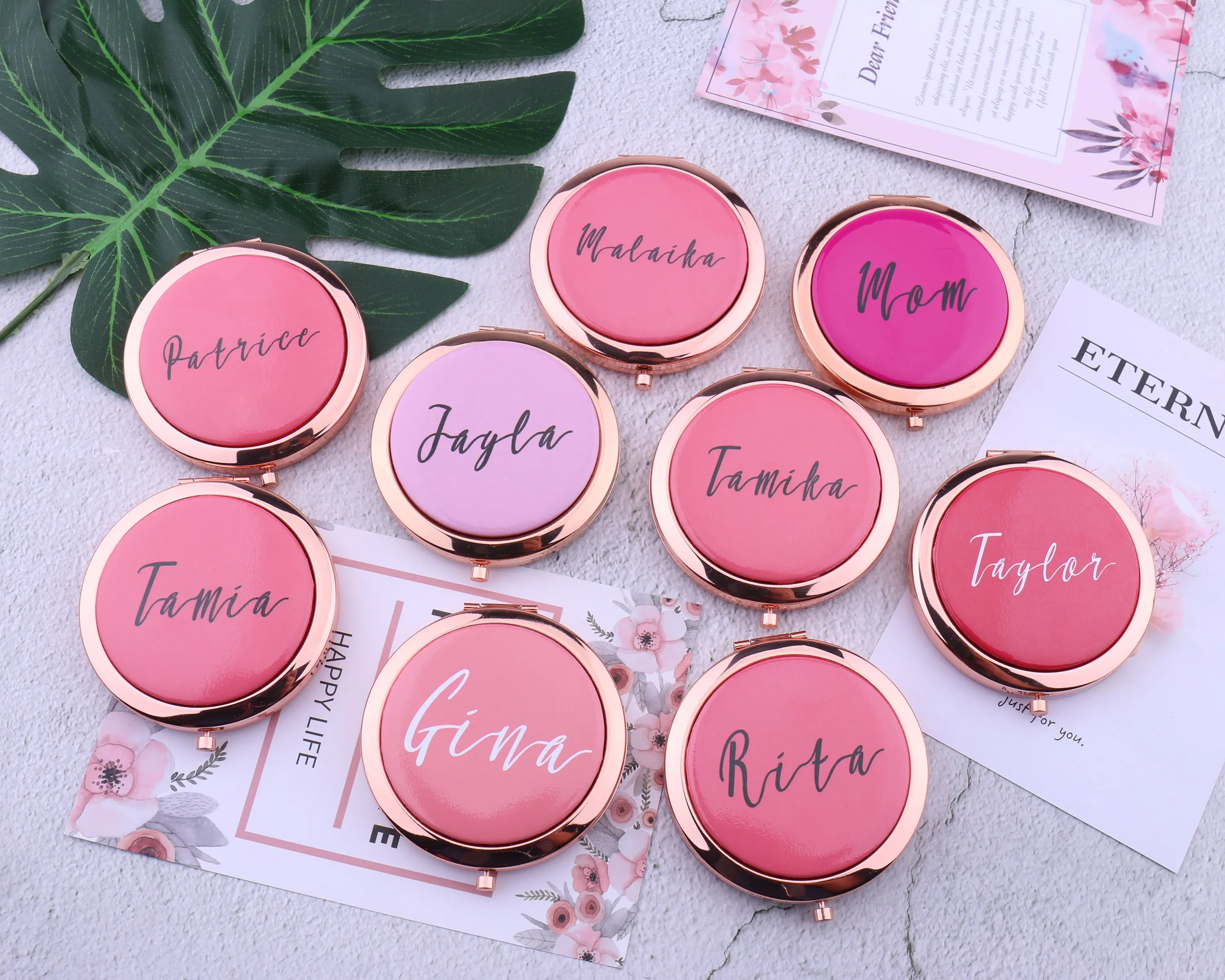 Персонализированный компактный зеркальный подарок для девичника вечерние