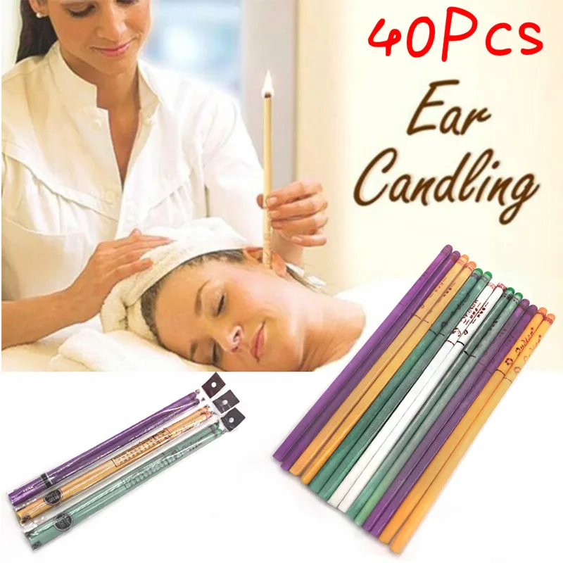 40 шт. аурикулярная свеча терапия ароматерапия индийские ушные свечи пчелиный