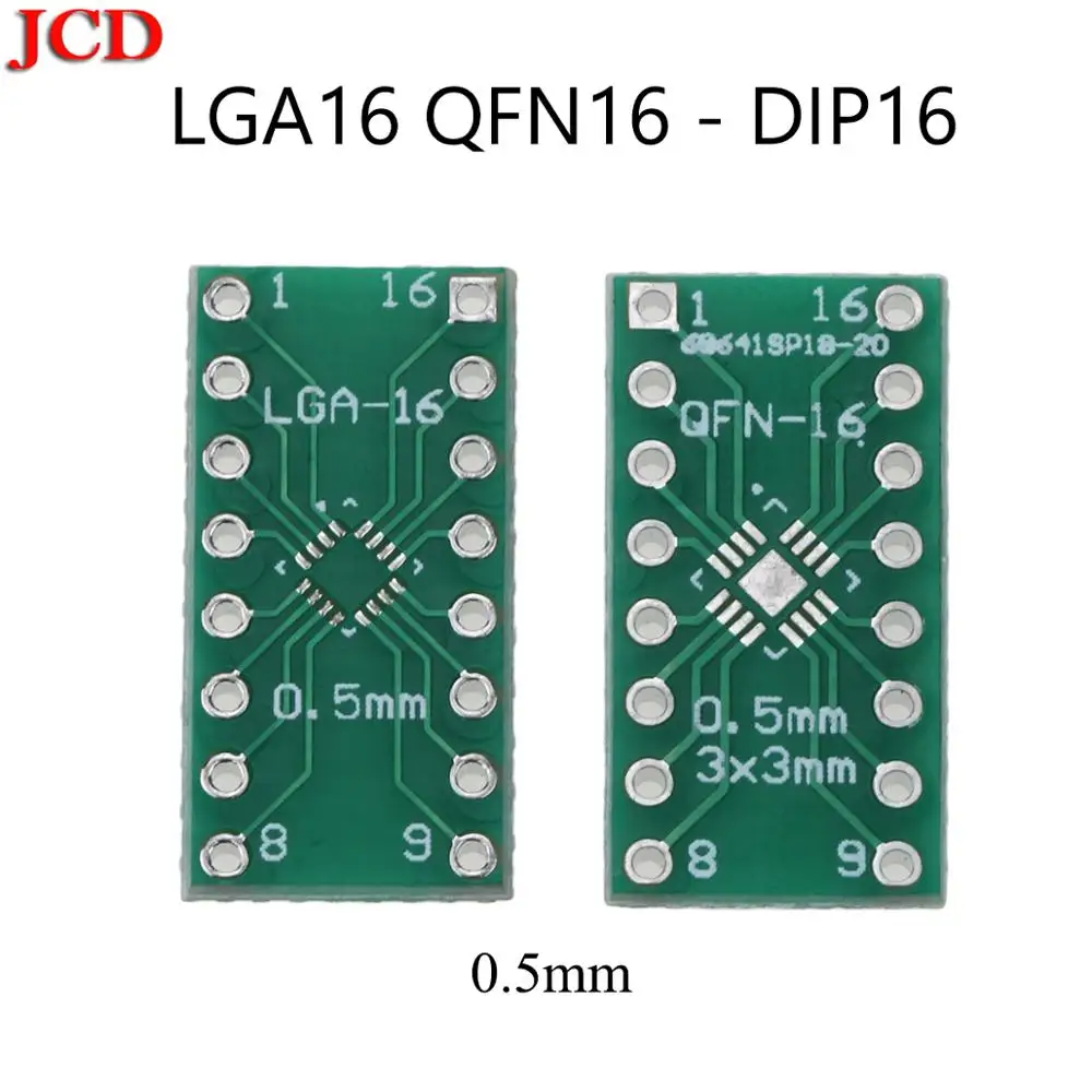 JCD LGA16 QFN16 поворотный DIP16 0 5 мм Шаг IC адаптер гнездо/плата адаптера PCB коннектор DIP