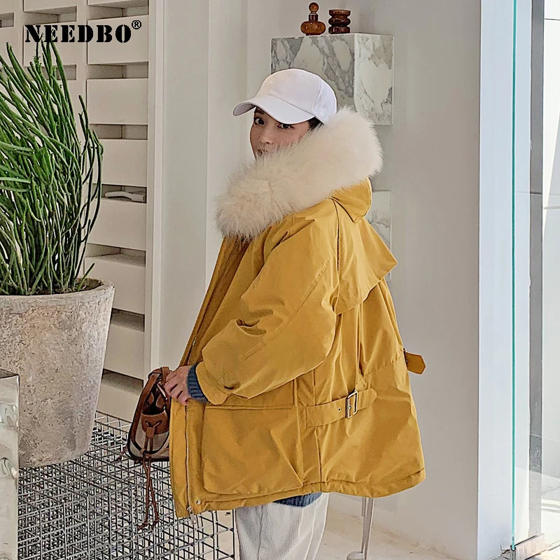 

Casual Women Jacket Winter Big Size Fur Collar Parka Mujer Cotton Hood Ladies Puffer Jacket Coat Women Elegant Casaco Jeminino