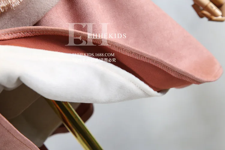 Hanfu/зимняя одежда для девочек; вельветовый комплект из 3 предметов в китайском стиле; коллекция года; детский утепленный Воротник с вышивкой
