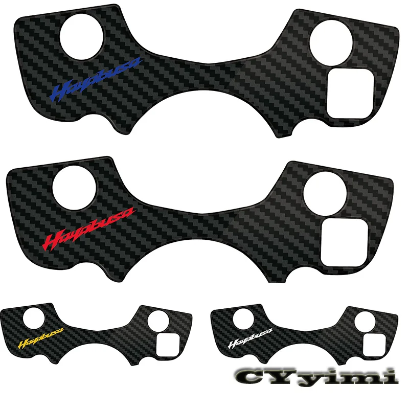 

Carbon Motorcycle Decal Pad Triple Tree Top Clamp Upper Front End Car Stickers Decals For SUZUKI GSXR1300 Hayabusa 2008-2012
