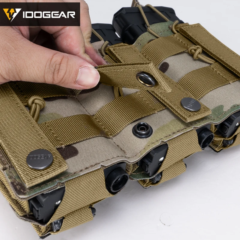 IDOGEAR Тактический LSR 9 мм 556 Магнитный чехол тройной переносчик MOLLE Чехол лазерная
