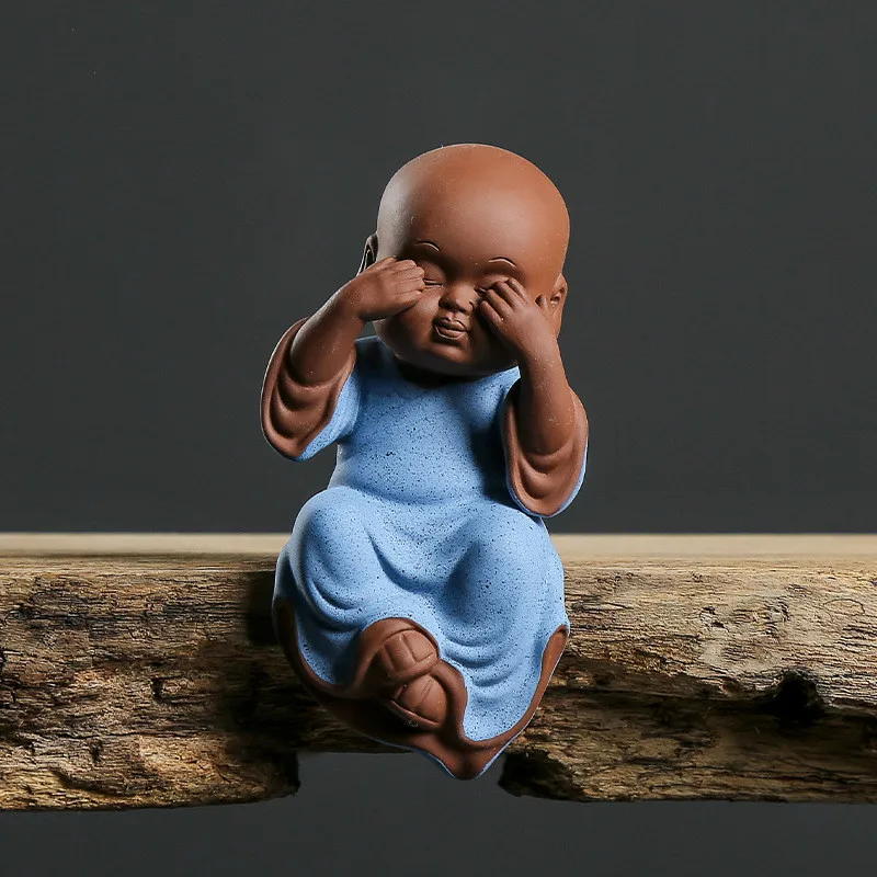 Статуи Будды керамические украшения из фиолетового песка домашнее украшение