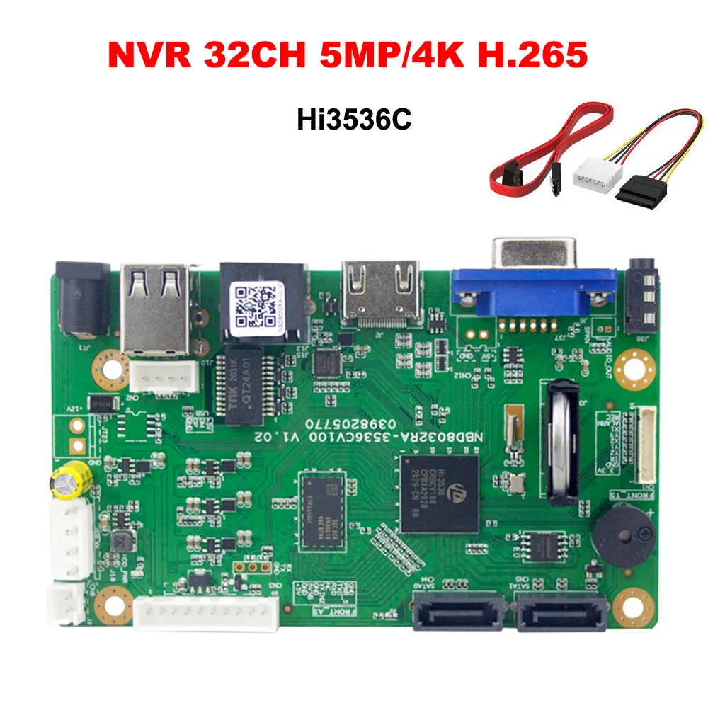 Мини видеорегистратор H.265 NVR 32 канала 5 Мп 1080P 4K система видеонаблюдения IP камера P2P