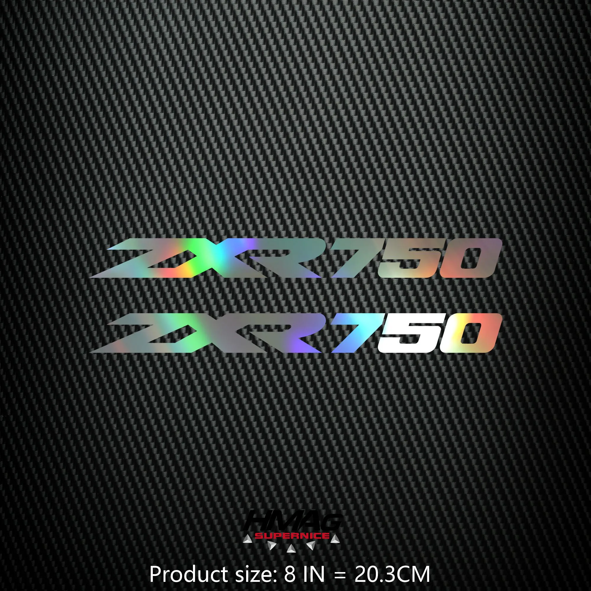 

High Quality Motorcycle Reflective Laser Helmet Tank Pad Decoration Sticker Motorbike Decals 21CM 7in For KAWASAKI NINJA ZXR750