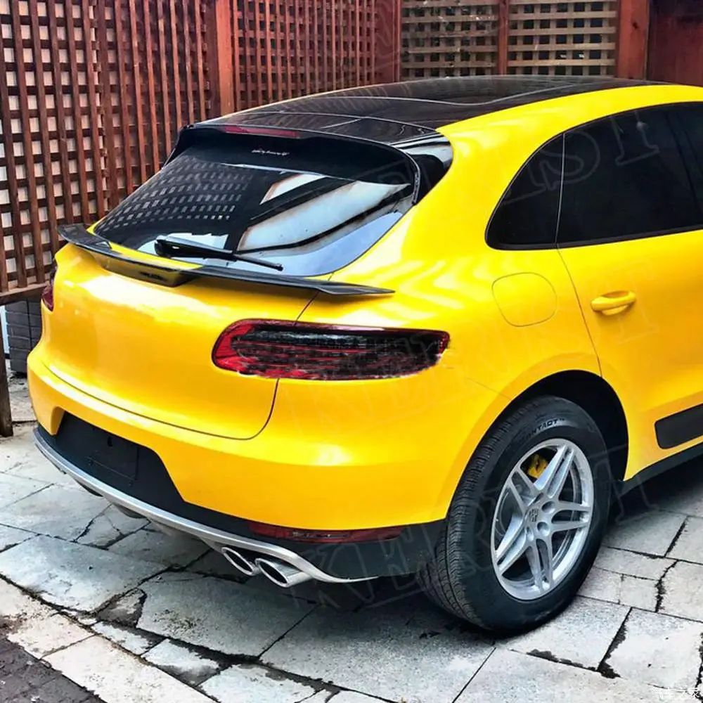 Задний Средний спойлер для хэтчбека из углеродного волокна Porsche Macan 2014 2018