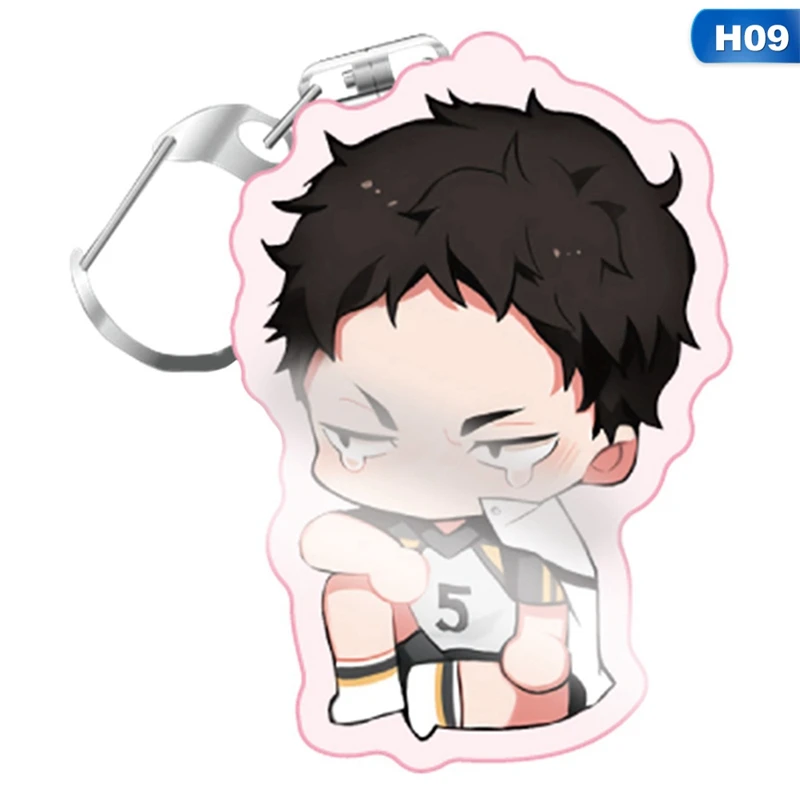 

2021 New Volleyball Boy Key Chain Ring Anime Haikyuu!! Keyring Cute Cartoon Keychain For Gift