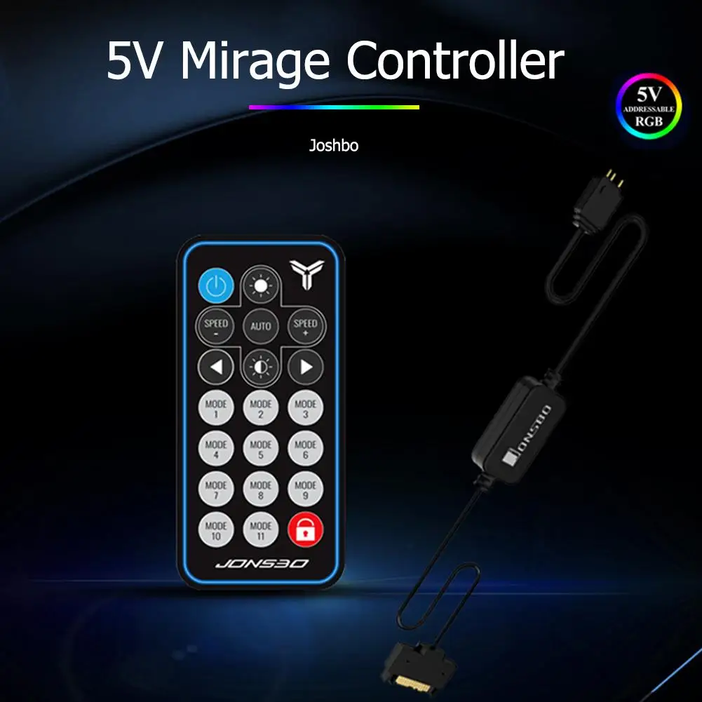 JONSBO 5V 3Pin AURA RGB Управление SATA Питание памяти светильник полосы удаленного 1X