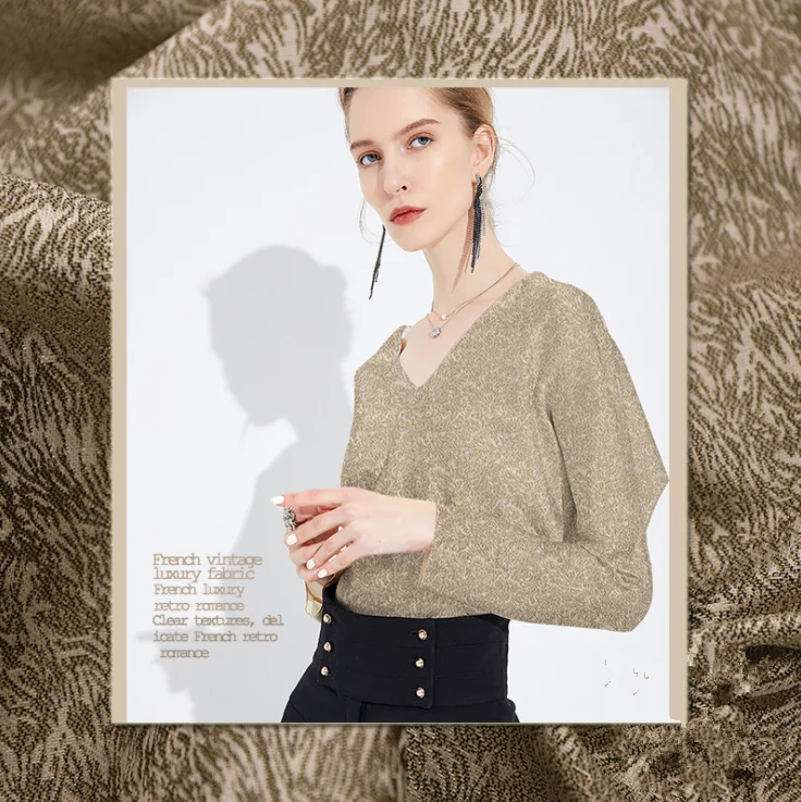 Модная одежда легкая Роскошная жаккардовая ткань материалы для шитья одежды